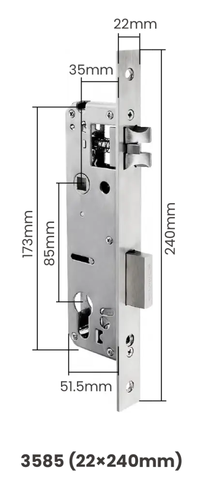 Alu-Glide Pro S1 (Vision Series) - Silver - Smart Door Lock