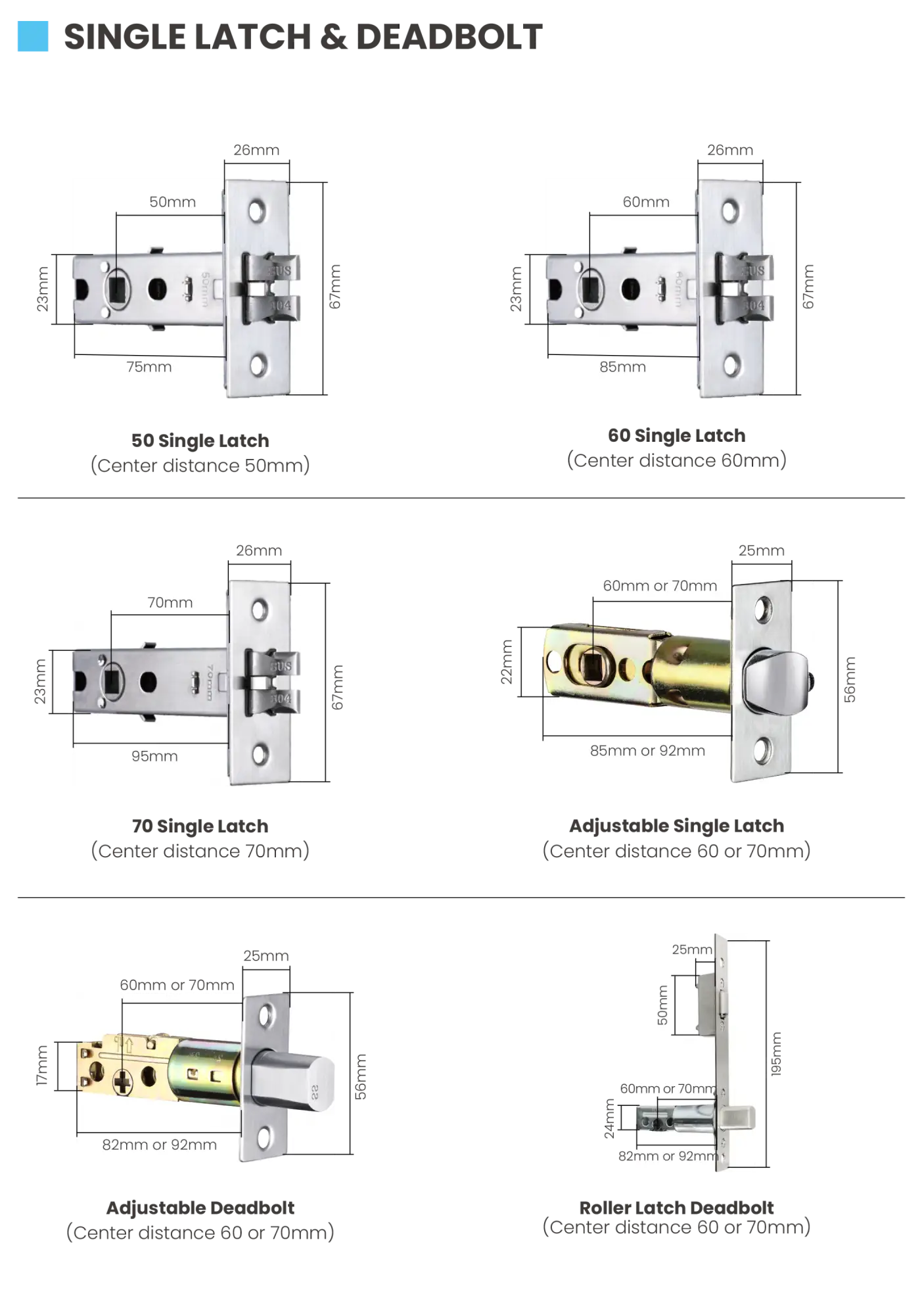 Single Latch & Deadbolt