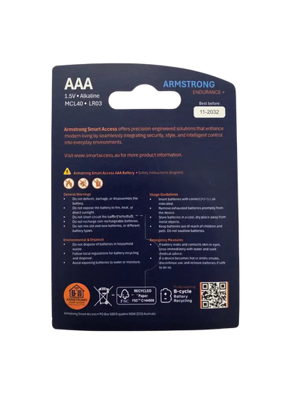 Armstrong AAA Alkaline Batteries - 2 Pack - Alkaline Battery