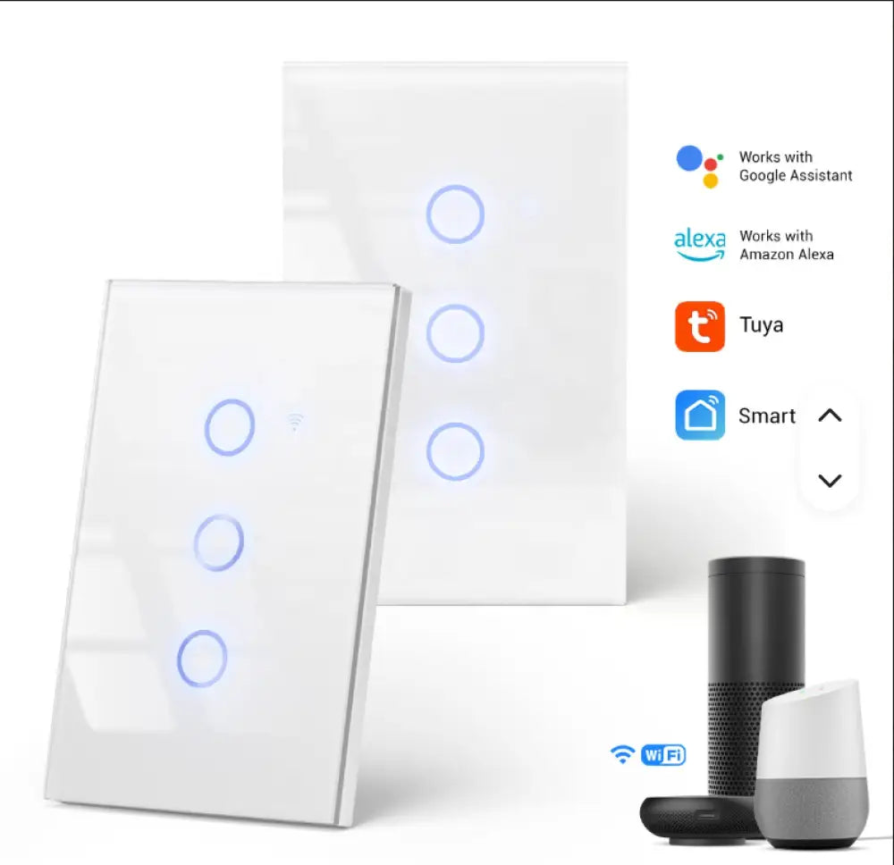 Armstrong Smart Wi-Fi Light Switch 3-Gang - SAA / RCM Approved - Smart Light Switch