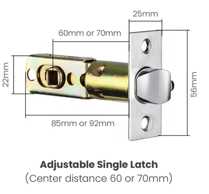 Adjustable 60mm / 70mm single latch